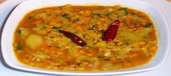 Lauki (Bottle Gourd) dudhi with Chana Dal