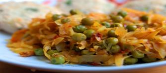 Cabbage Peas Masala