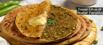 Stuffed Mix veg Paratha with Pickles