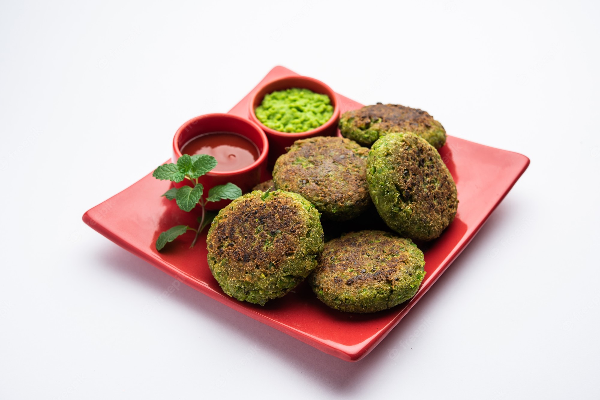 Hara Bhara Veg Kabab with Chutney